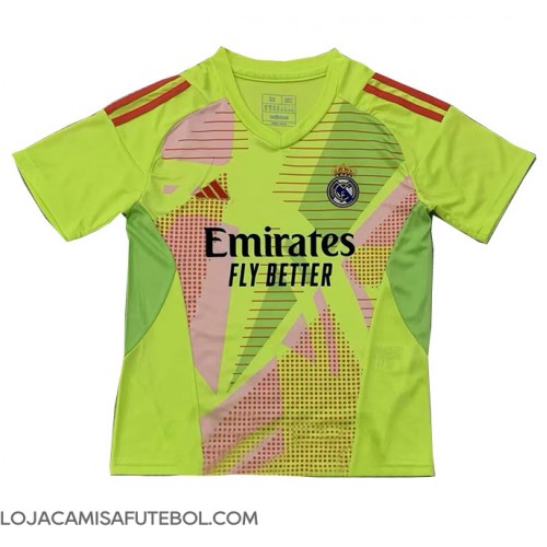 Camisa de Futebol Real Madrid Goleiro Equipamento Alternativo 2024-25 Manga Curta